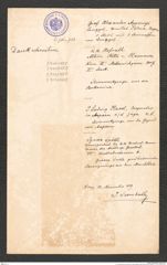 k.k. naturhistorisches Hofmuseum, Intendanzakten 1885-1896 (Hauer), Aktenzahl Z.7.100.713/1889, Seite 1